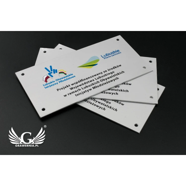 Tabliczki z aluminium anodowanego - niezniszczalny druk - wym. 80x40mm