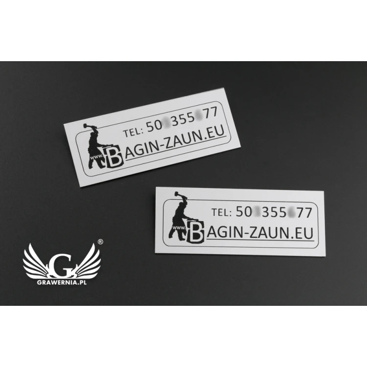Tabliczki grawerowane z aluminium aluply - wymiary: 70x27mm - TAB062