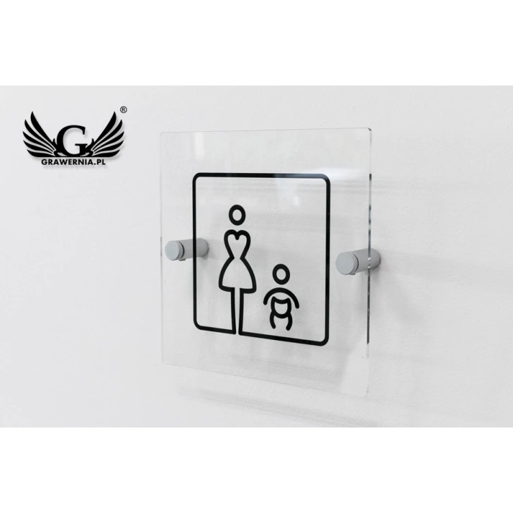 Tabliczki z plexi na toalety - wym. 140x140mm - druk UV -  TT027