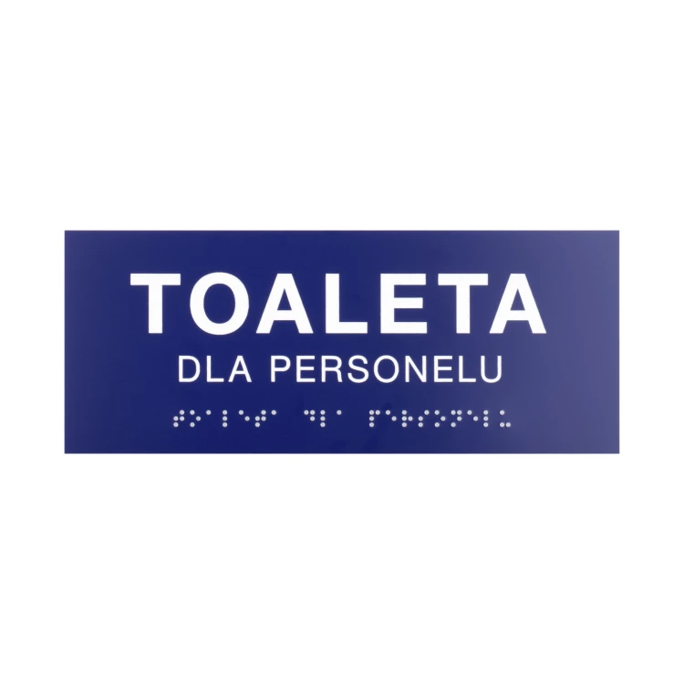Toaleta dla personelu - tabliczka na drzwi lub ścianę z pismem Braille'a - wym. 200x80mm - TT050