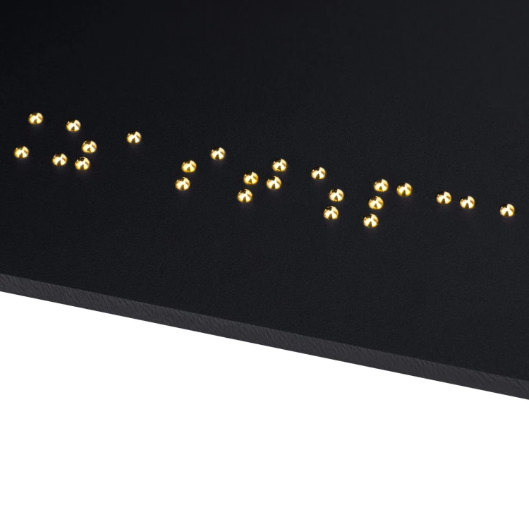 Toaleta dla personelu - tabliczka z pismem Braille'a - czarny matowy akryl - wym. 210x100mm - TAB596