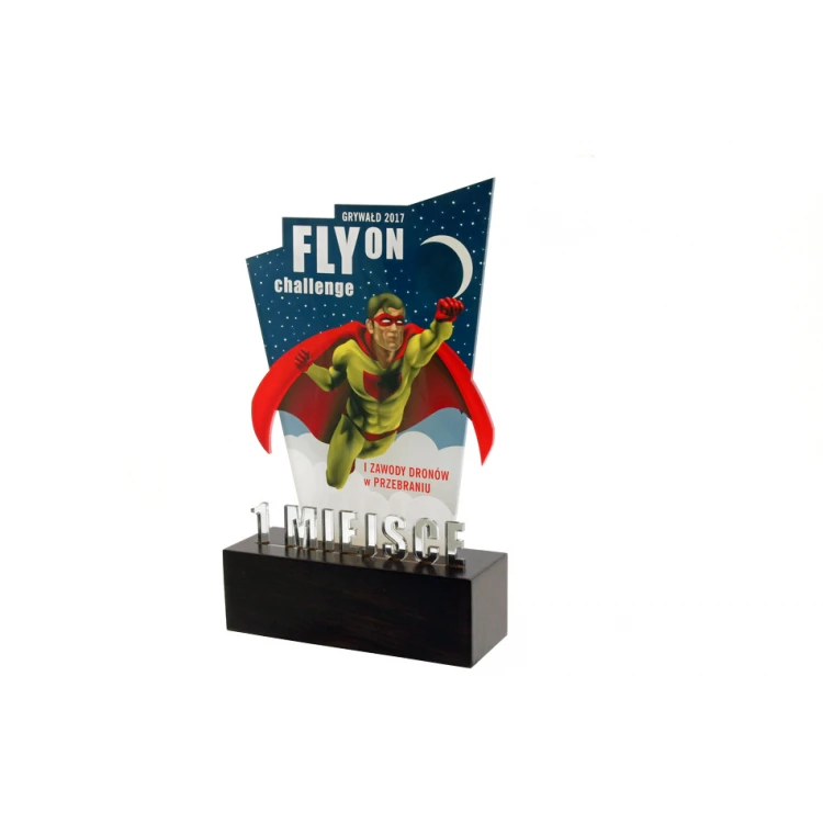 Trofeum akrylowe - SUPERMAN - model DTA39 - wys. 21cm - druk UV