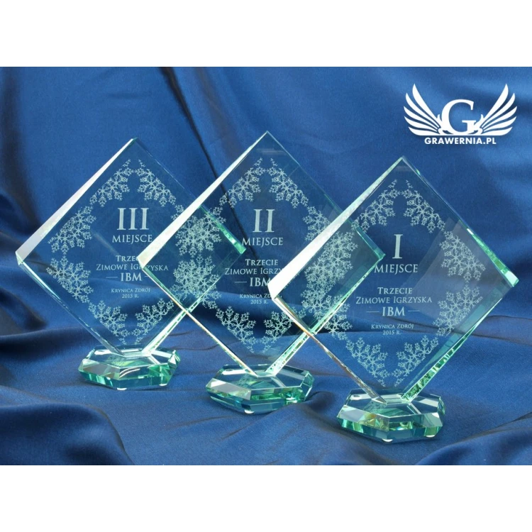 Trofeum szklane w etui - QUARTET SMALL