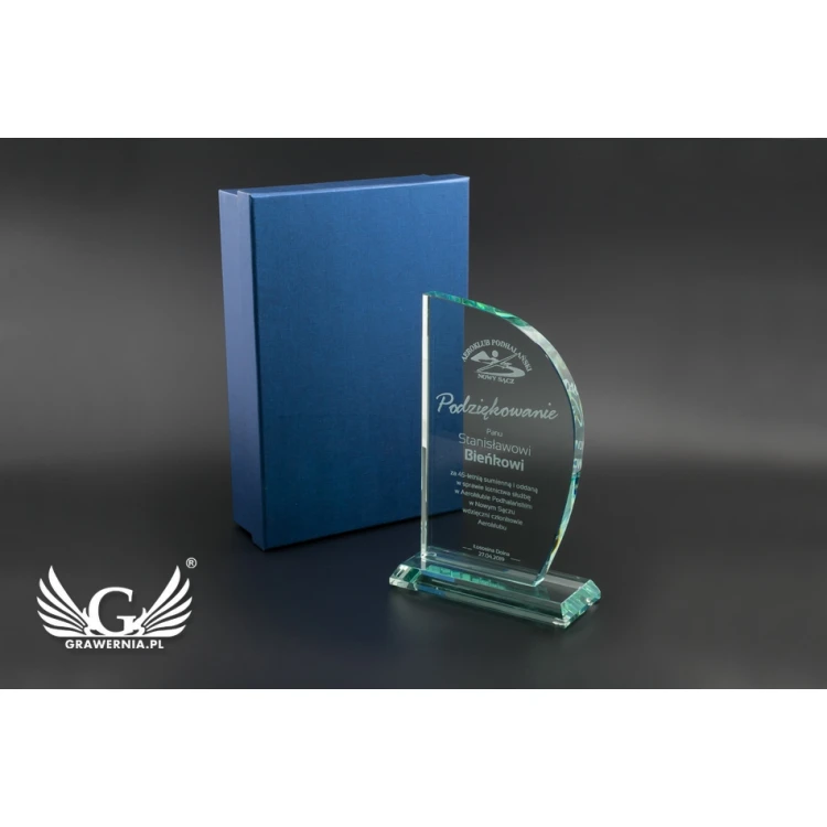 Trofeum szklane w etui - Maxima