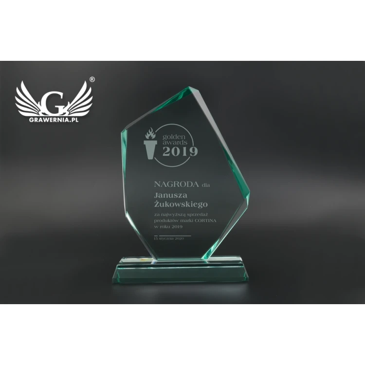 Trofeum szklane w etui - OLIMP - TSZ098