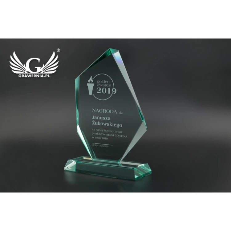 Trofeum szklane w etui - OLIMP - TSZ098