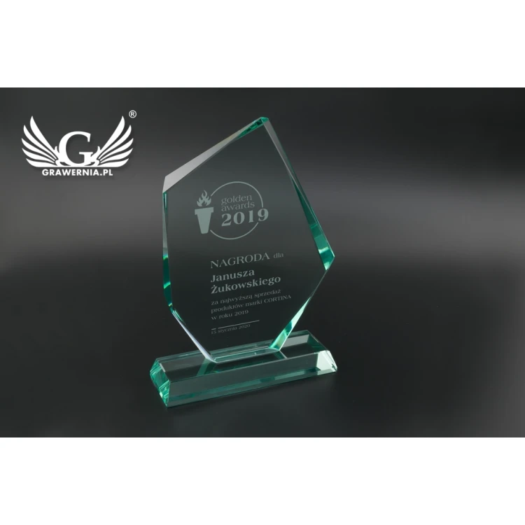 Trofeum szklane w etui - OLIMP - TSZ098