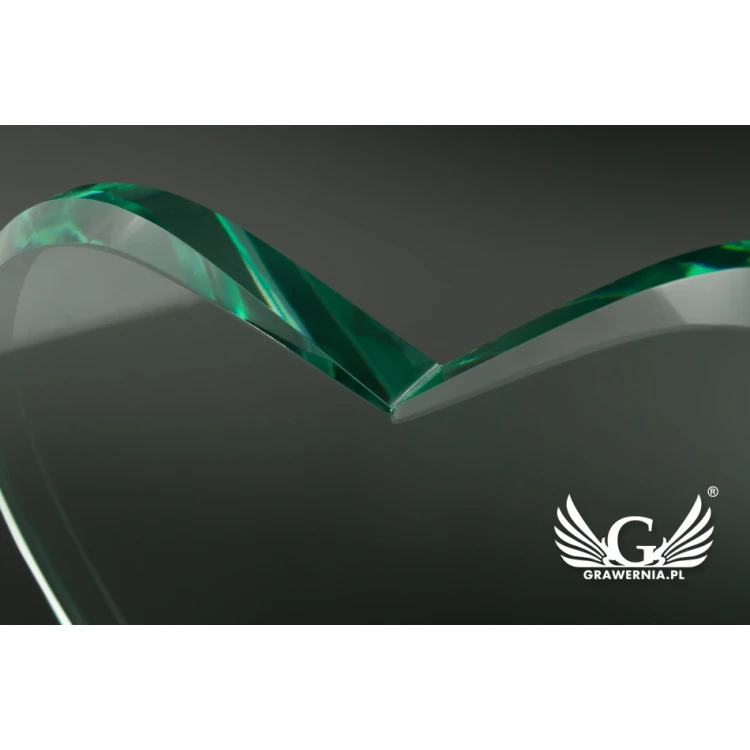 Trofeum szklane w etui - SERCE 4 - TSZ071