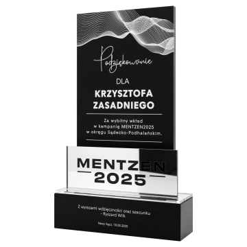 Statuetka biznesowa - podziękowanie za wyjątkowe osiągnięcia - wys. 25 cm - DTA210