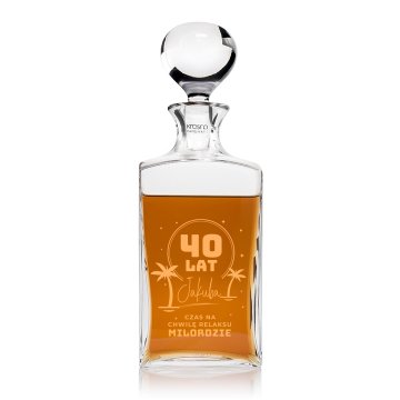 Karafka z grawerem do whisky lub nalewek - TREFL - Prezent na urodziny 40 lat - KAR047