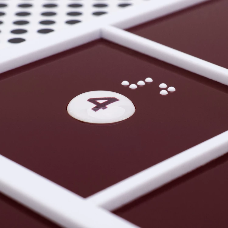 Plan tyflograficzny z pismem Braille'a - tworzywo ADA, 3D doming, laminat i akryl - wym. 530x350 mm - TAB696