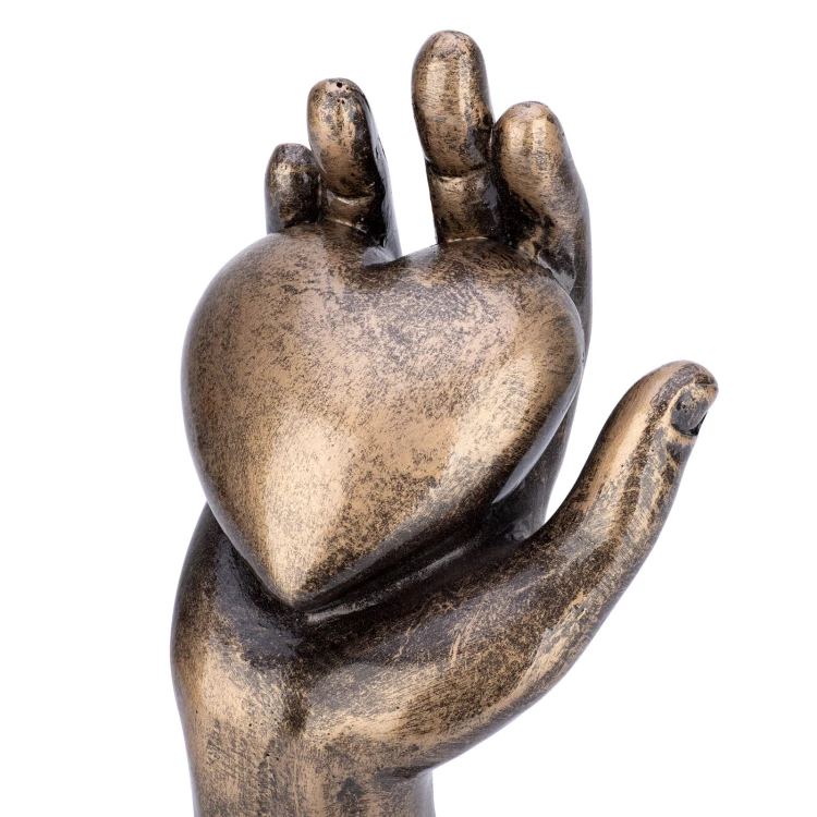 Statuetka Dobre Serce - odlewana z grawerem - wys. 25 cm - FOL067