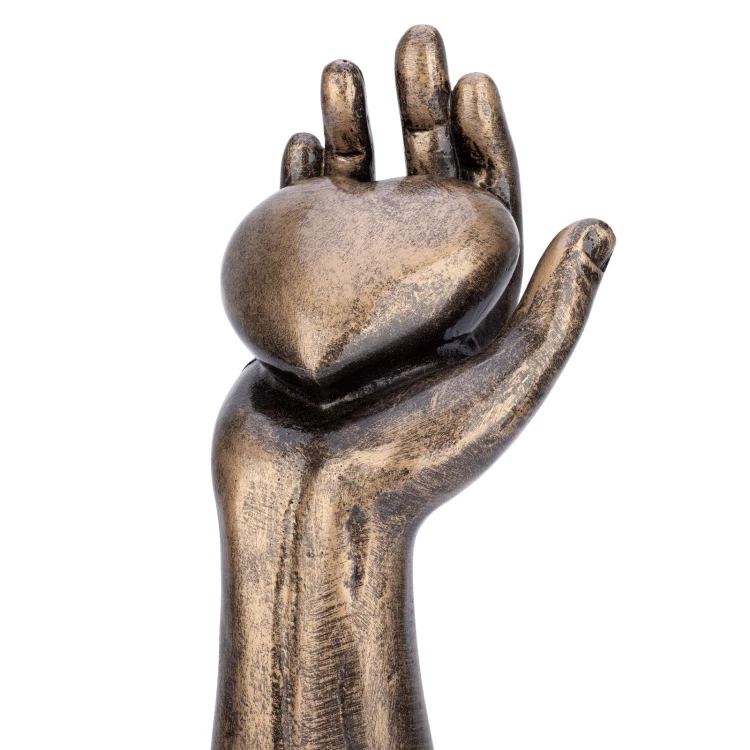 Statuetka Dobre Serce - odlewana z grawerem - wys. 25 cm - FOL067