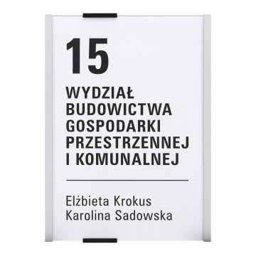 Tabliczka przydrzwiowa MIYOX - aluminium - wym. 149x210mm - TAB651