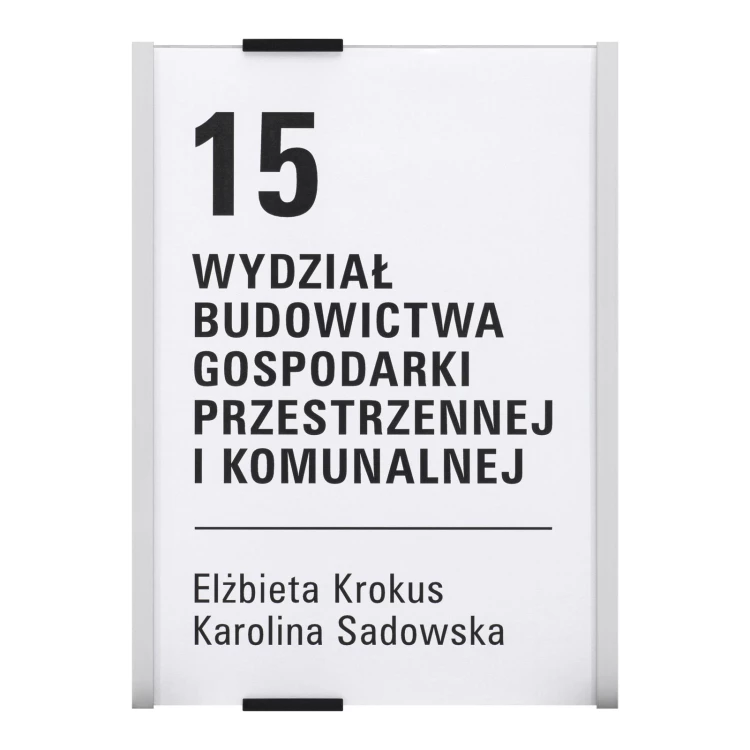 Tabliczka przydrzwiowa MIYOX - aluminium - wym. 149x210mm - TAB651