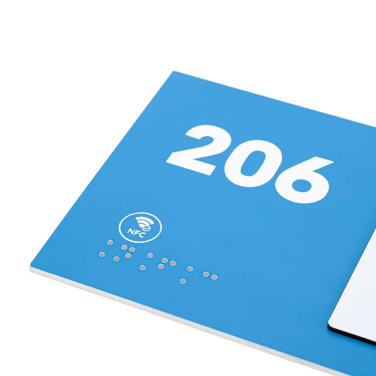 Tabliczka z NFC i pismem Braille'a - wym. 200x84mm - TAB628
