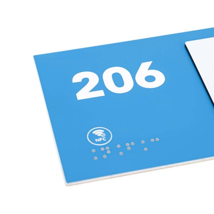 Tabliczka z NFC i pismem Braille'a - wym. 200x84mm - TAB628