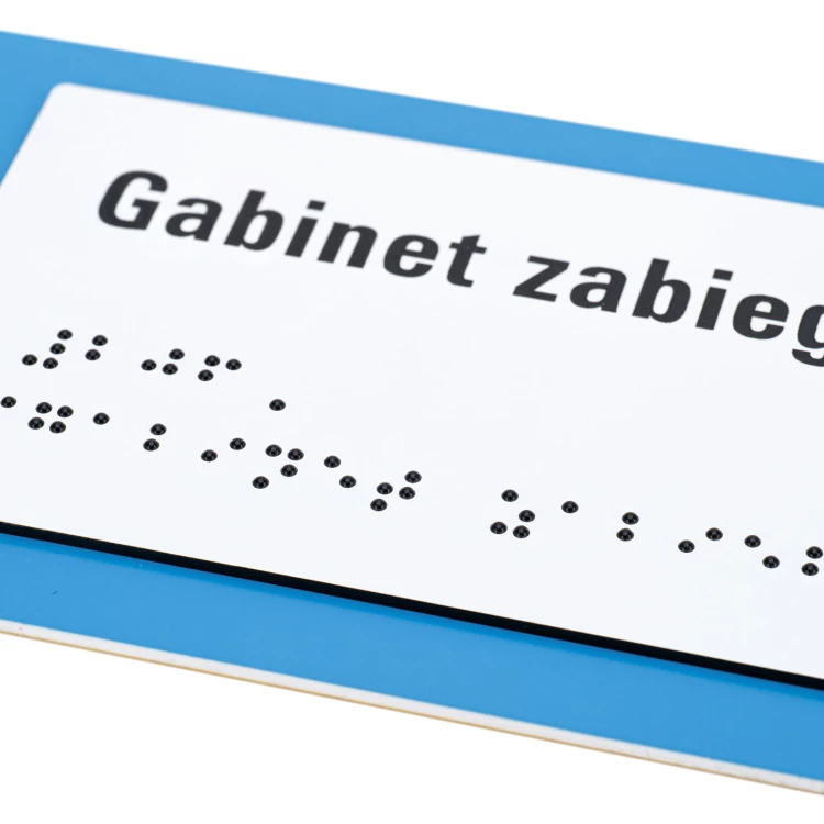 Tabliczka z NFC i pismem Braille'a - wym. 200x84mm - TAB628