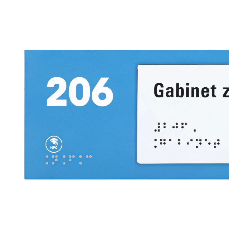 Tabliczka z NFC i pismem Braille'a - wym. 200x84mm - TAB628