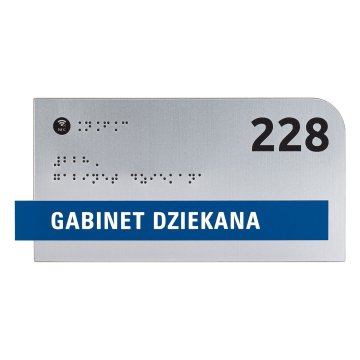 Tabliczka z NFC i pismem Braille'a - wym. 200x100mm - TAB625