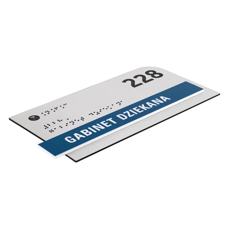 Tabliczka z NFC i pismem Braille'a - wym. 200x100mm - TAB625