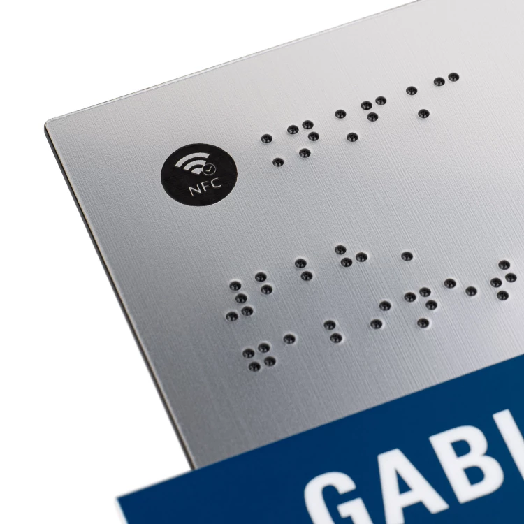 Tabliczka z NFC i pismem Braille'a - wym. 200x100mm - TAB625