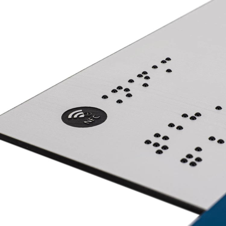 Tabliczka z NFC i pismem Braille'a - wym. 200x100mm - TAB625