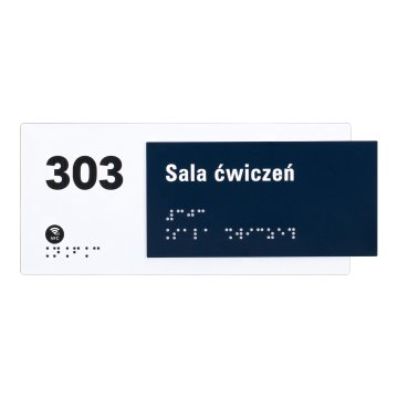 Tabliczka z NFC i pismem Braille'a - wym. 200x84mm - TAB629