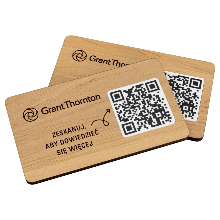 Tabliczka/Menu z wymiennym kodem QR i grawerem - wym. 120x70 mm - TAB679