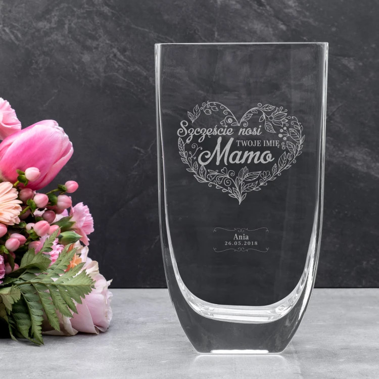 Wazon z grawerem - Flora - Dzień Mamy - WAZ009