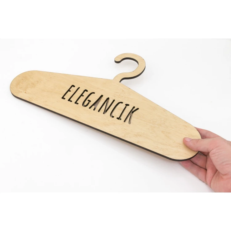 Wieszak drewniany wycinany laserem - Elegancik - WIS010