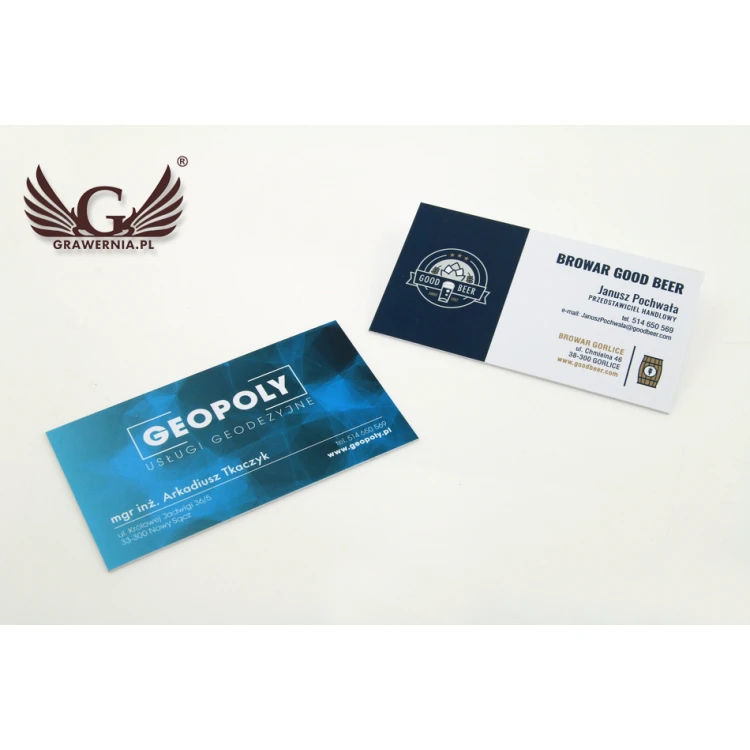 Wizytówki plastikowe 0,5mm - kolorowy druk UV