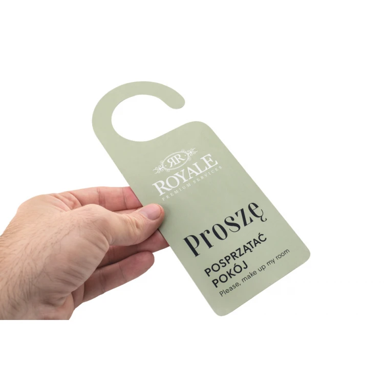 Zawieszki na klamkę hotelową - wymiary: 81x210mm - druk UV - ZAW009